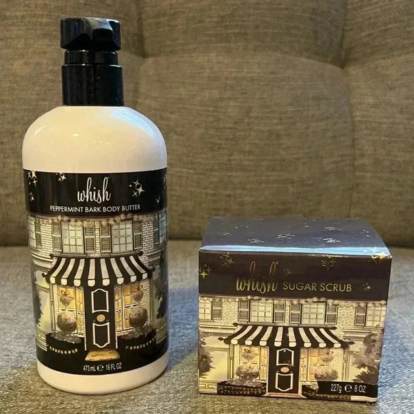 NIB Bundle of Whish Peppermint Bark Sugar Scrub & Body Butter - Picture 1 of 16